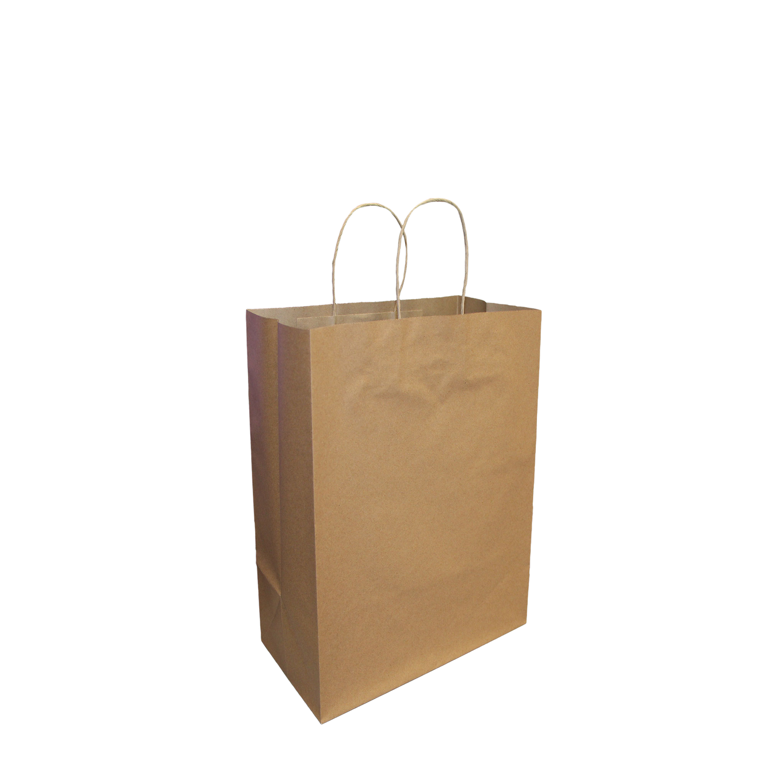 Paper Shopping Bags with Twisted Handles - 5.25” x 3.25” x 8.5” - Kraft