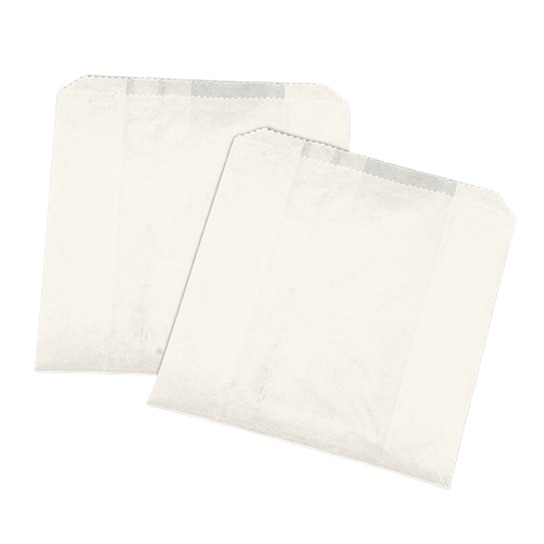 Dry Wax Greaseproof Paper Sandwich Bags - 6” x 0.75” x 6.75” - White