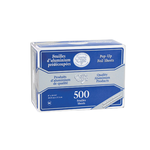 Aluminum Foil Pop - Up Sheets - 8” x 10.75” - 500Pk