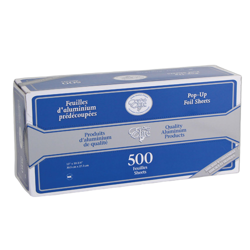 Aluminum Foil Pop - Up Sheets - 12” x 10.75” - 500Pk