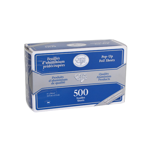Aluminum Foil Pop -Up Sheets - 9” x 10.75” - 500Pk