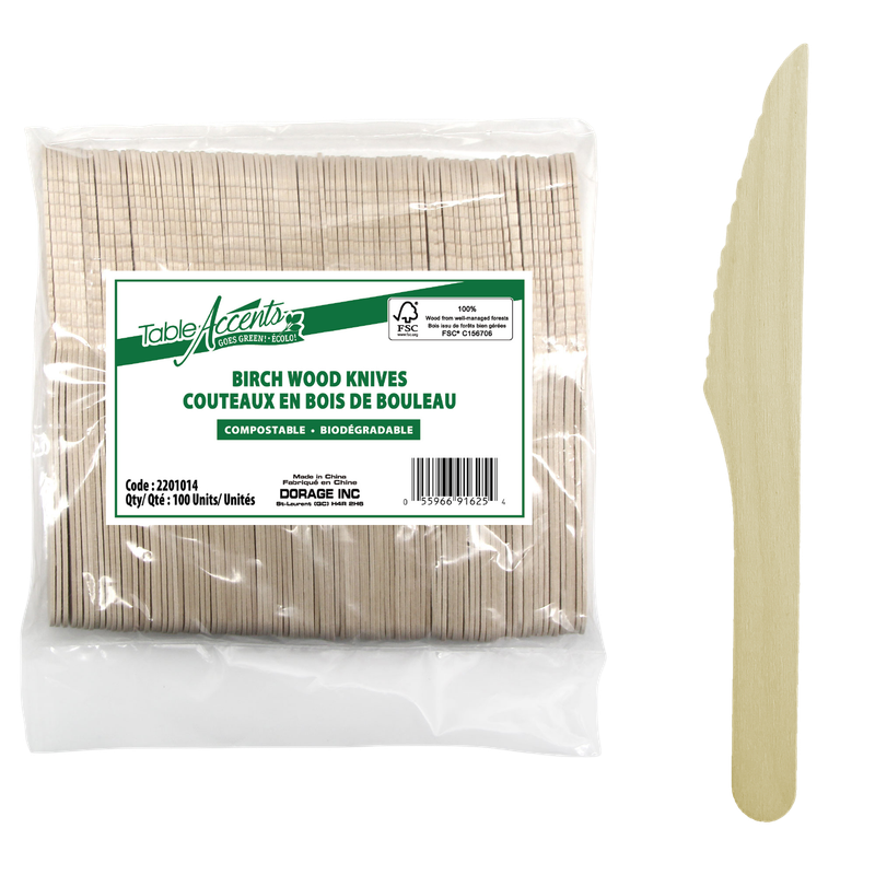 Birch Wood Knives - 165mm