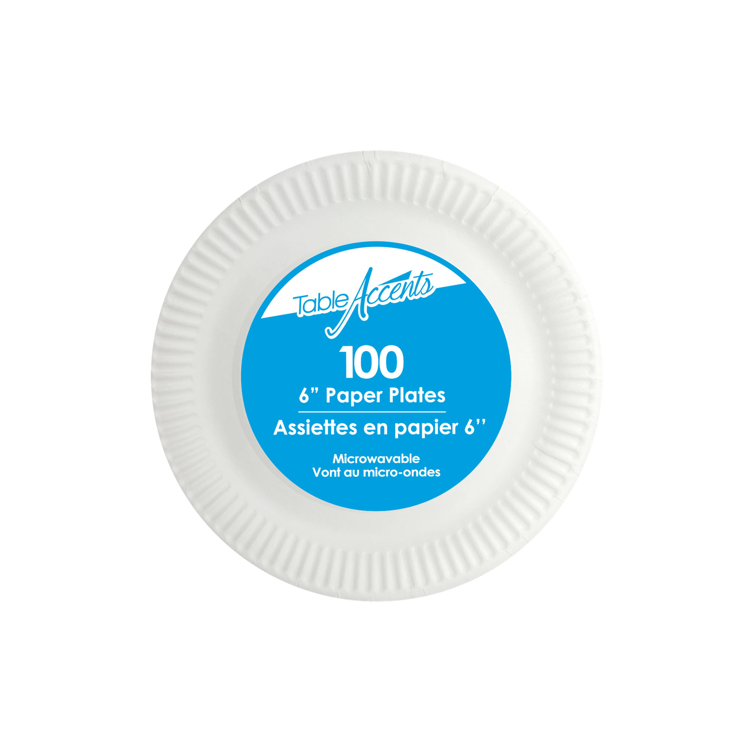 Paper Plates - 6” - Uncoated - White