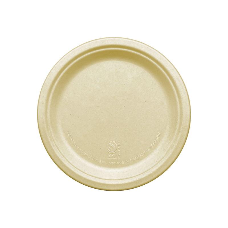Compostable Plates - 7” - Bagasse