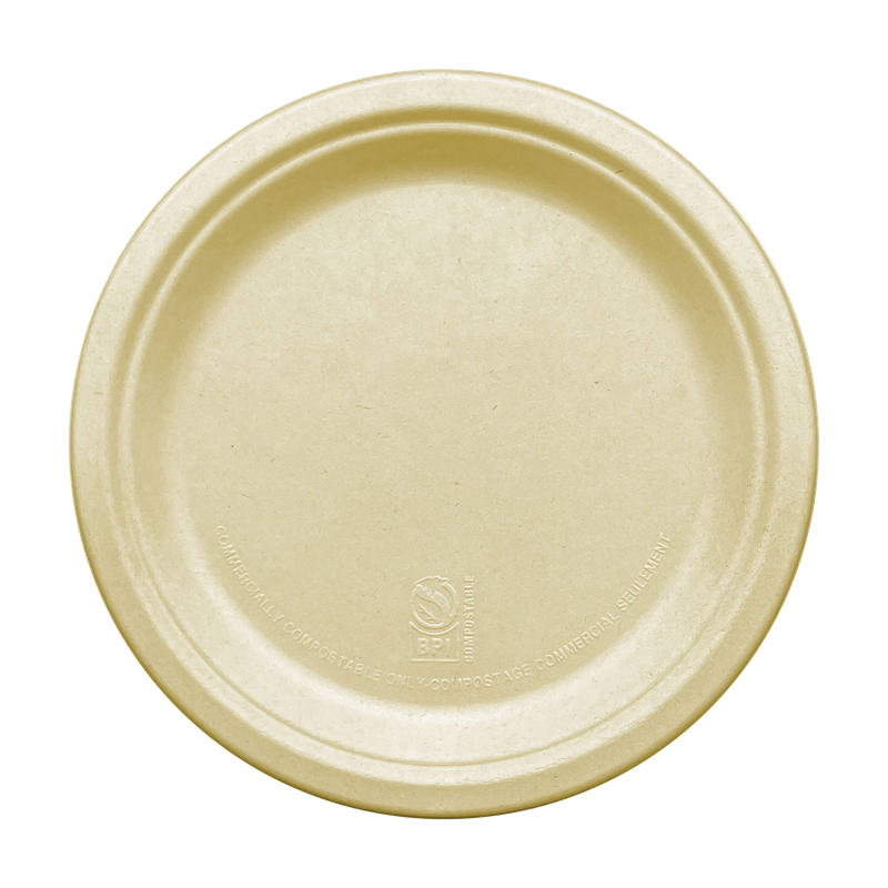Compostable Plates - 9” - Bagasse