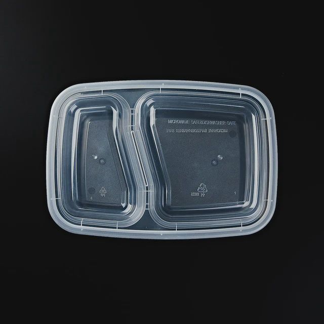 32oz PP Container with 2 Compartment With Lid