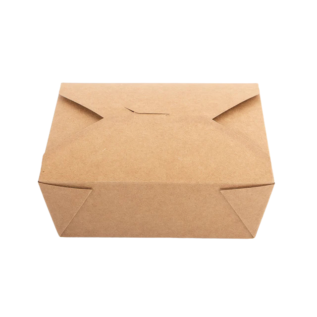 Kraft Paper Box, 45oz, #8 6.77 x 5.31 x 2.5’’