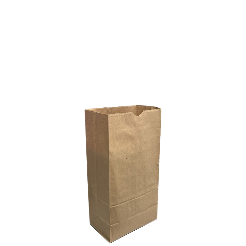 Paper Grocery Bags  - 5.25” x 3.43” x 10.93” - 5lb - DD30 - Kraft