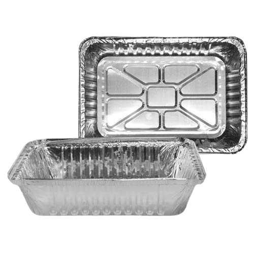 Oblong Aluminum Containers - 22cm x 16cm x 4.5cm - 2.25lbs