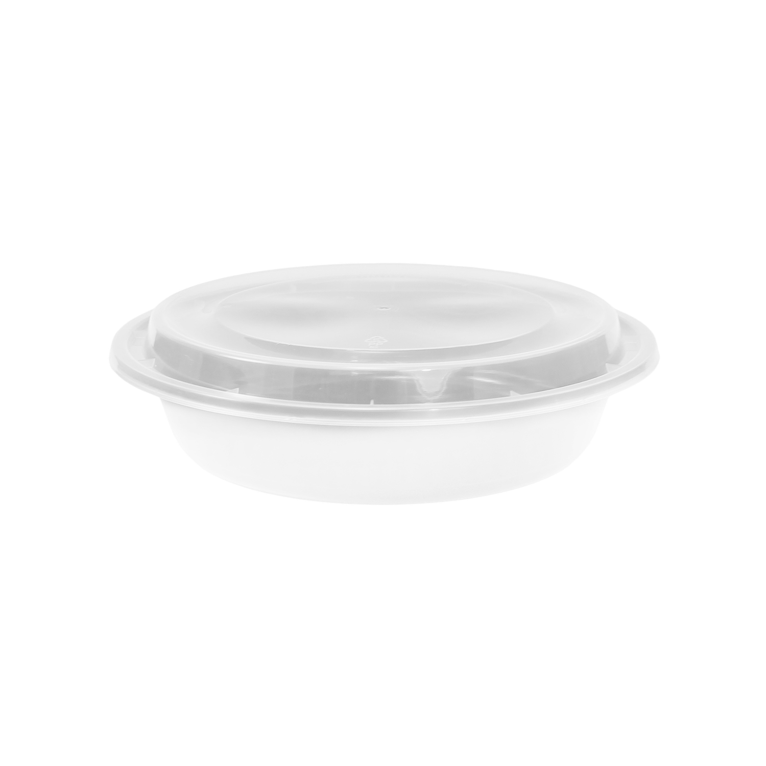 Plastic Containers with Lids - 22oz - Round – White