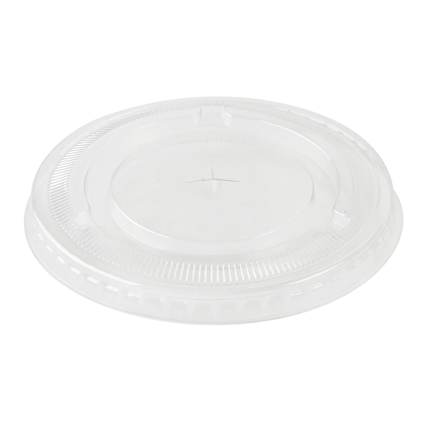 Polyethylene lid with straw slot - 80mm dia. - For 8oz Cups - Clear