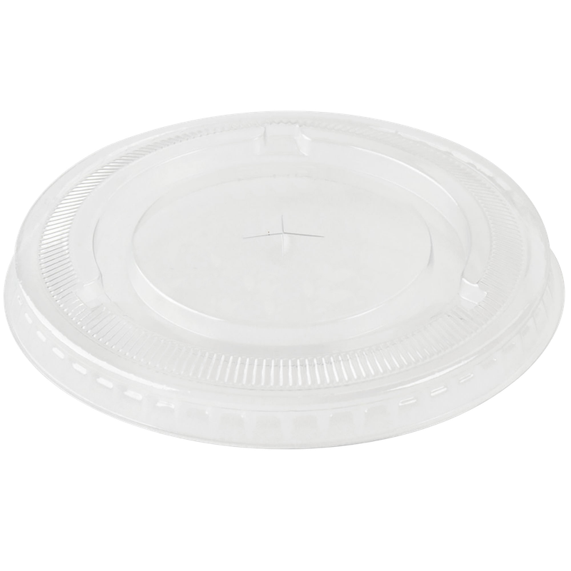 Polyethylene lid with straw slot - 90mm dia. - For 12oz, 16oz, 20oz Cups - Clear