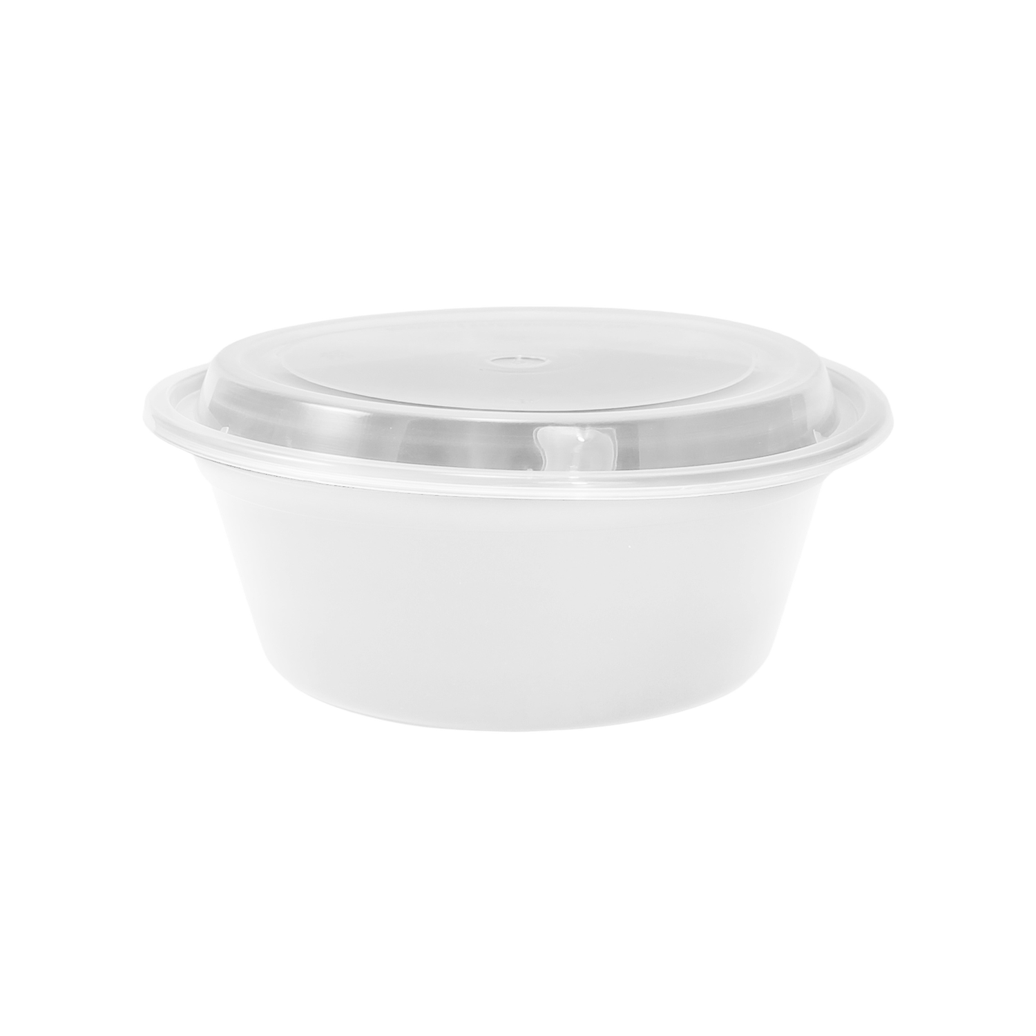 Plastic Containers with Lids - 32oz - Round – White