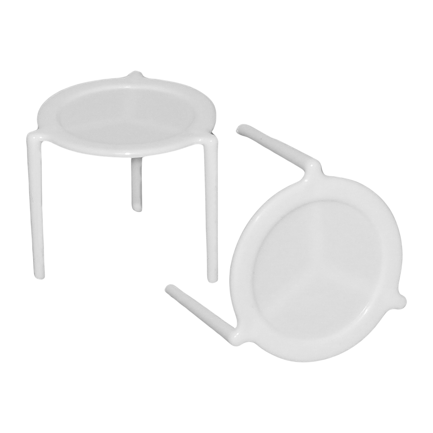 Plastic Pizza Box Supports - Round - White