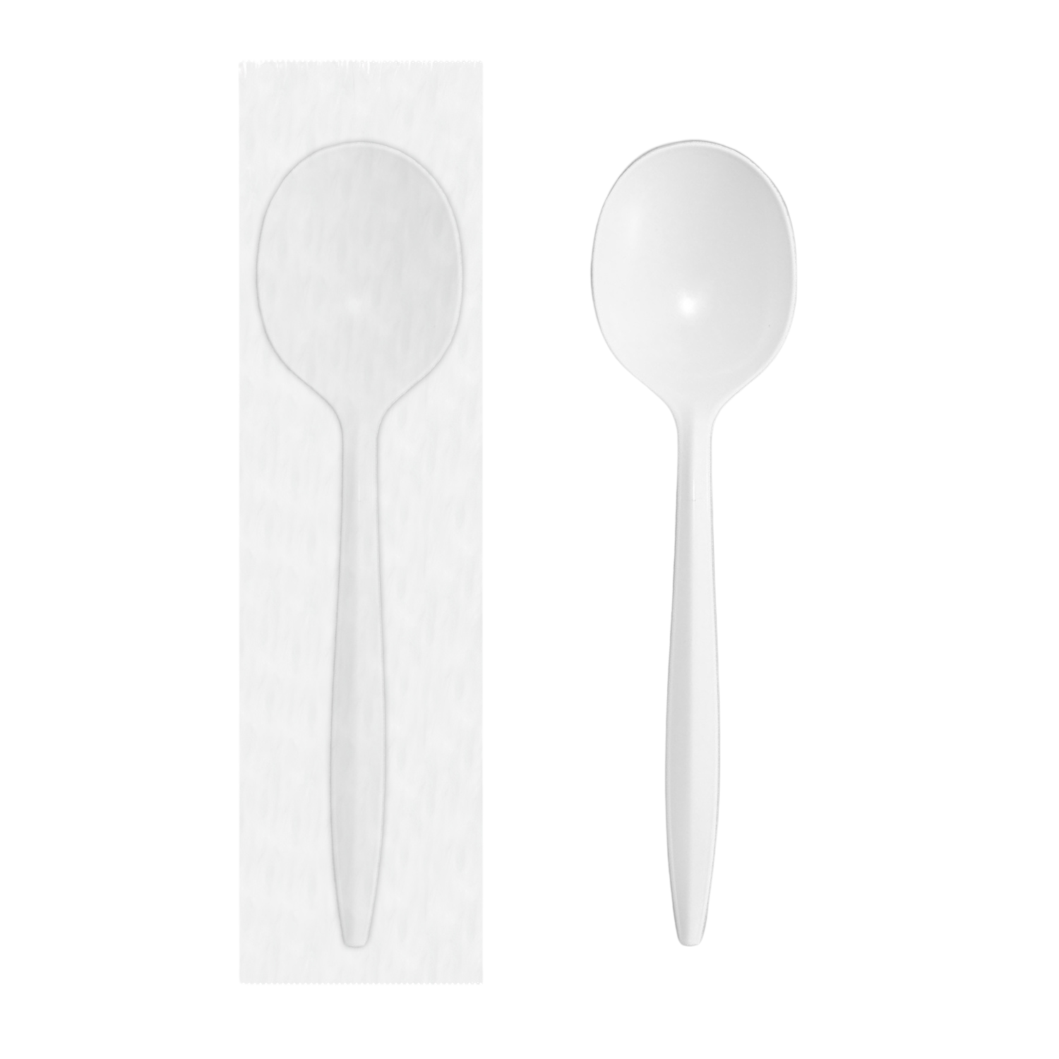 Polypropylene Soup Spoons - Individually Wrapped