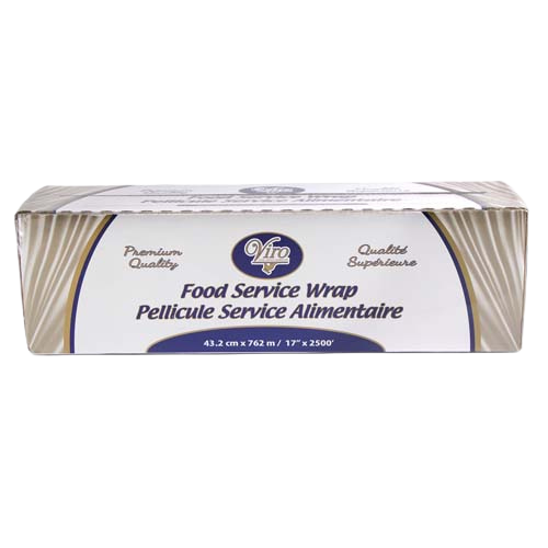 PVC Food Service Wrap - 17” x 2500’ - 39 Gauge - With metal cutter