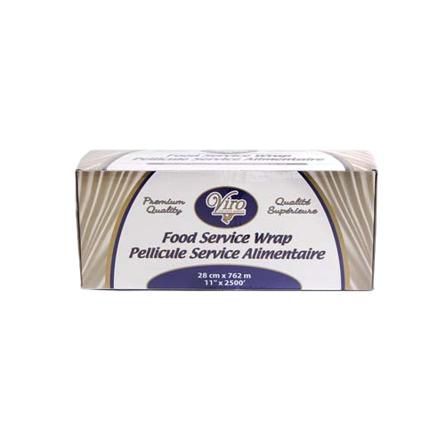 PVC Food Service Wrap - 11” x 2500’ - 39 Gauge - With metal cutter