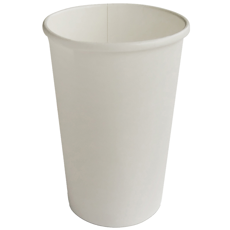 Single Wall Paper Cups - 16oz - White
