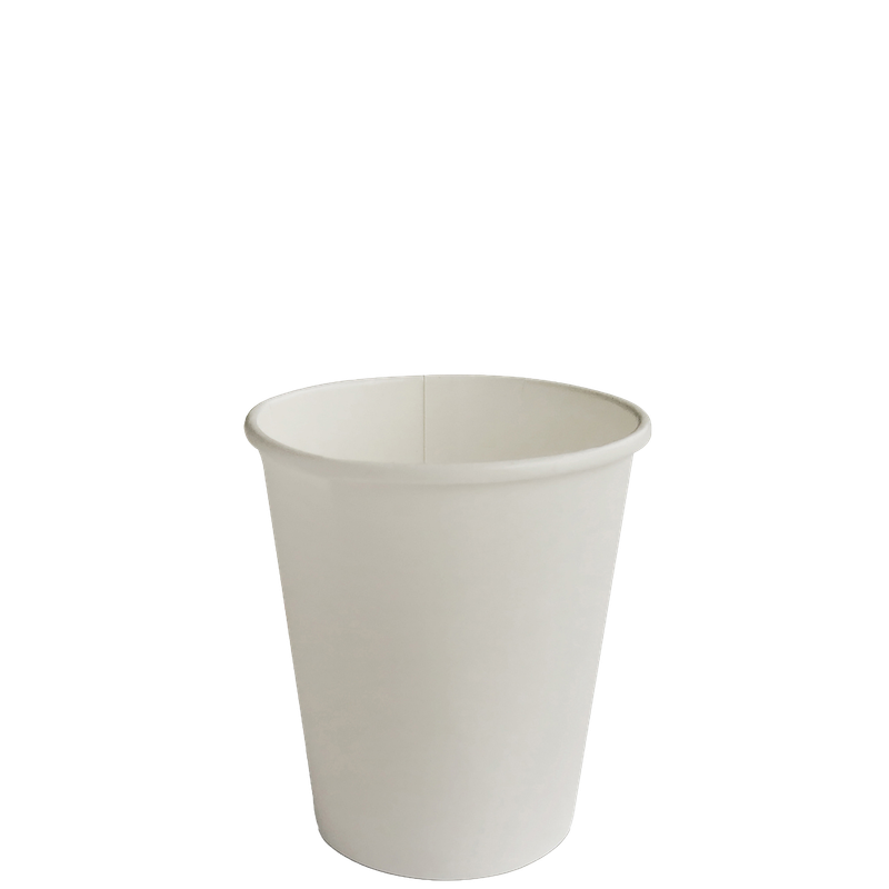 Single Wall Paper Cups - 4oz - White