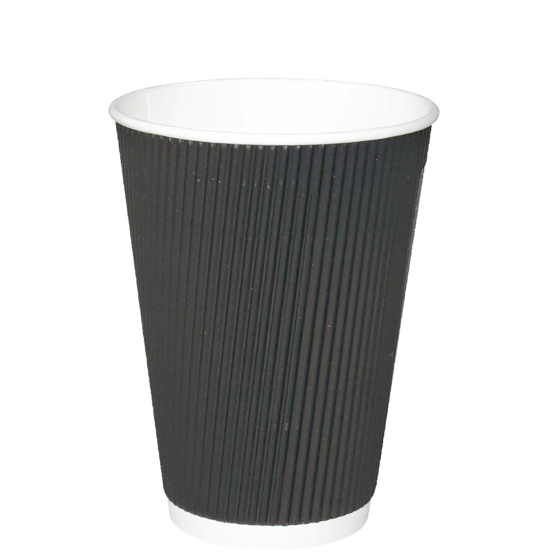 Triple Wall Insulated Coffee Cups - 10oz - Black