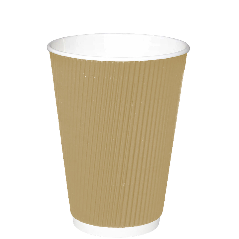 Triple Wall Insulated Coffee Cups - 10oz - Kraft