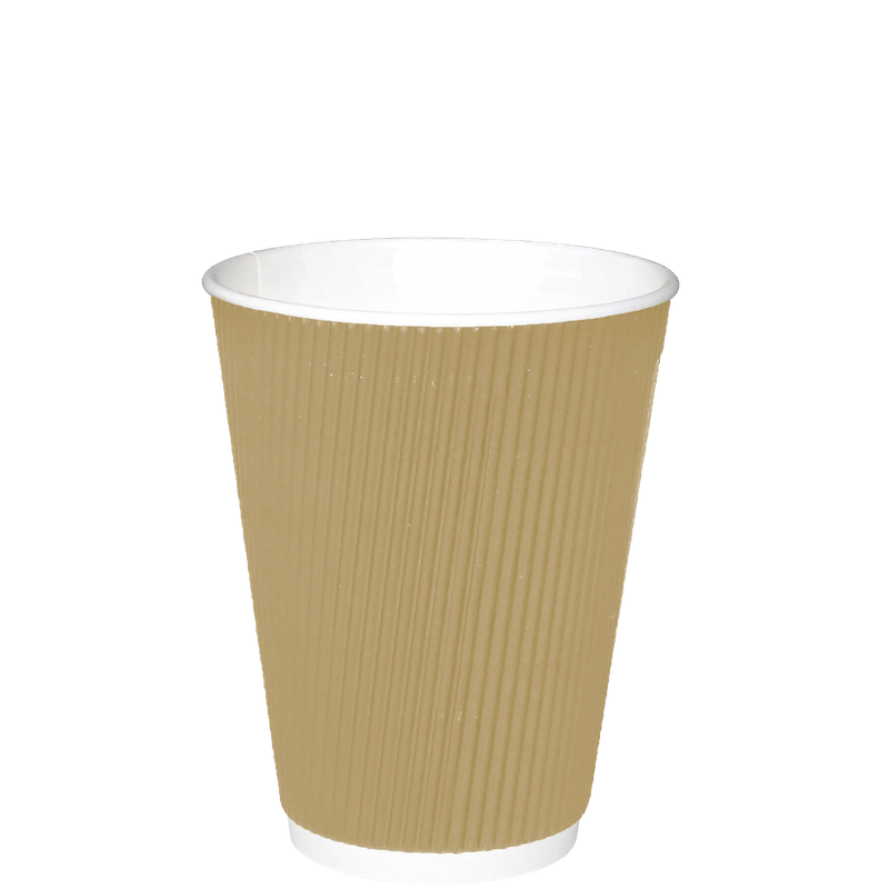 Triple Wall Insulated Coffee Cups - 8oz - Kraft