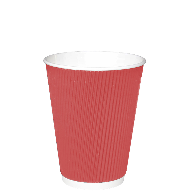 Triple Wall Insulated Coffee Cups - 8oz - Red