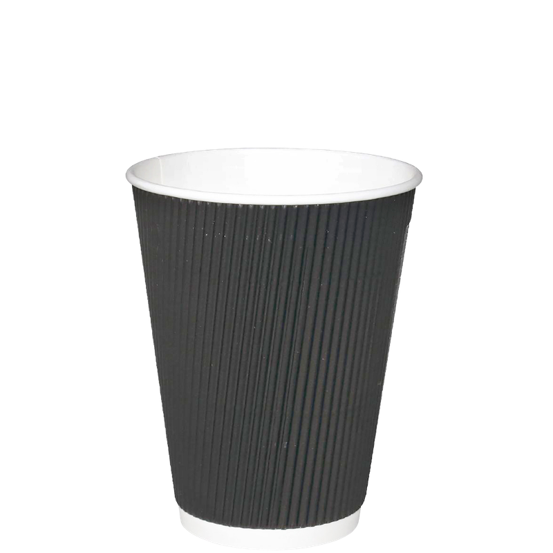 Triple Wall Insulated Coffee Cups - 8oz - Black