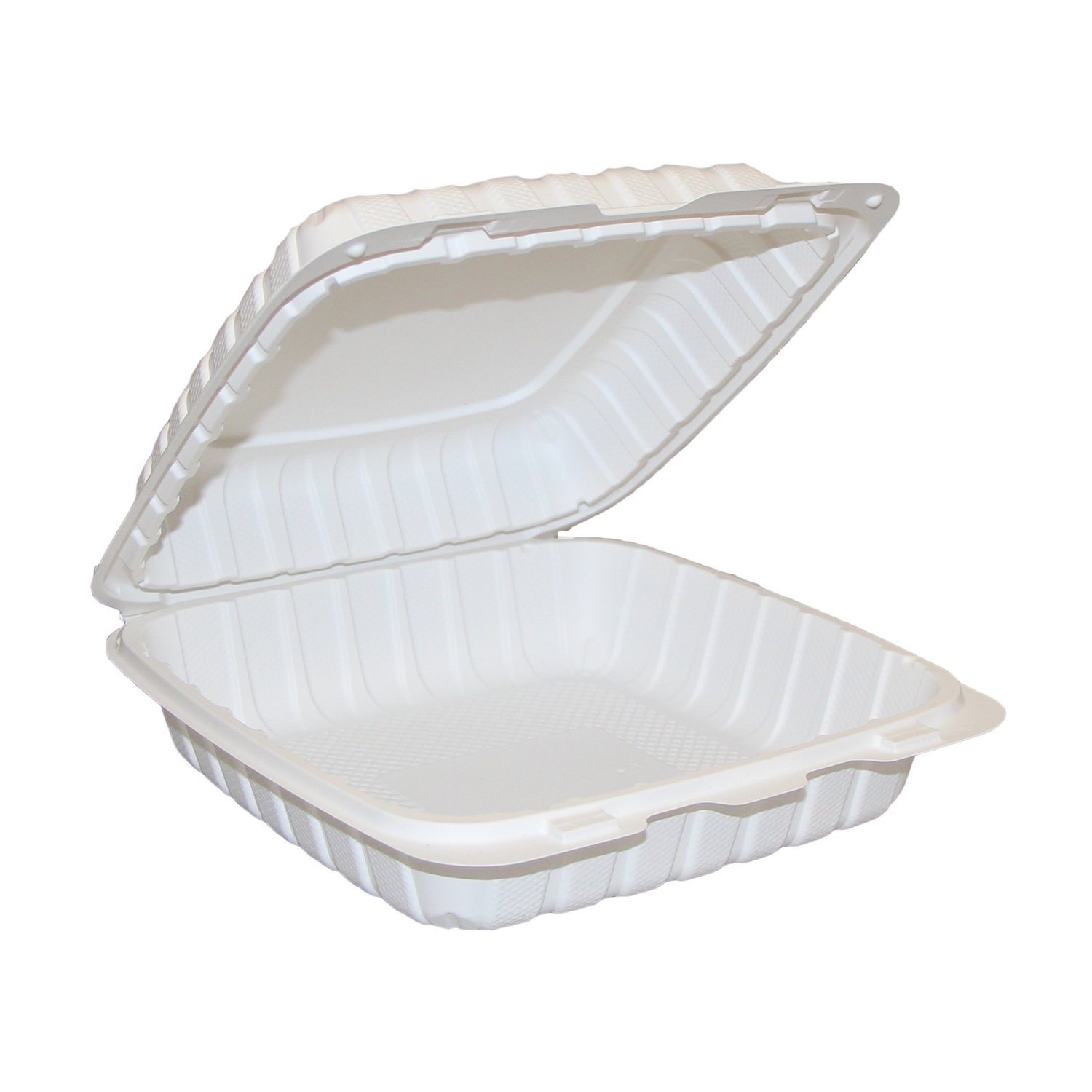 Mineral Filled Polypropylene (MFPP) Hinged Containers – ECONO – 8″ x 8″ x 3″