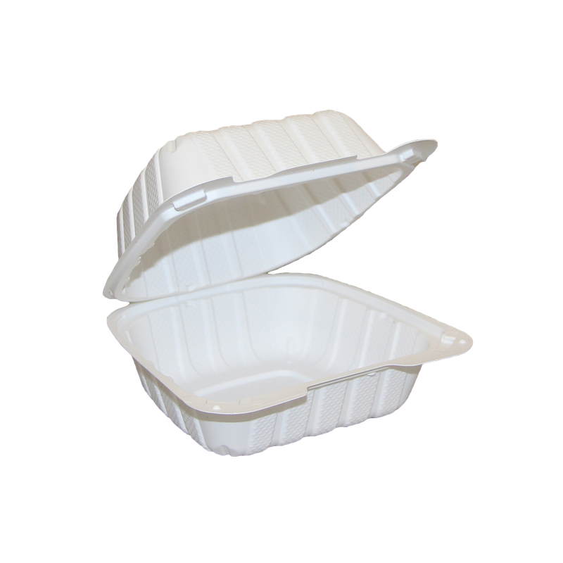 Mineral Filled Polypropylene (MFPP) Hinged Containers  – ECONO -  6″ x 6″ x 3″