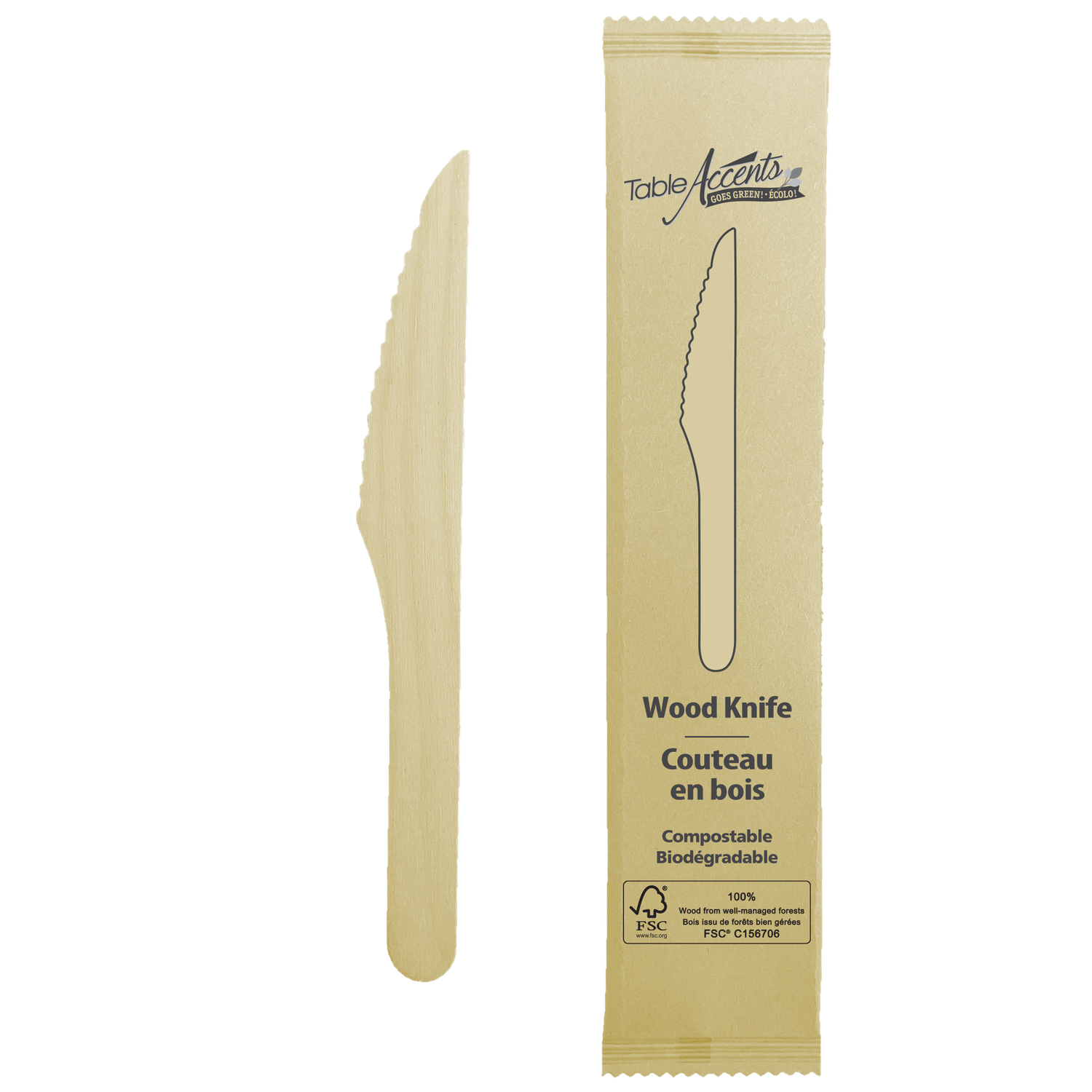 Birch Wood Knives - Individually Wrapped