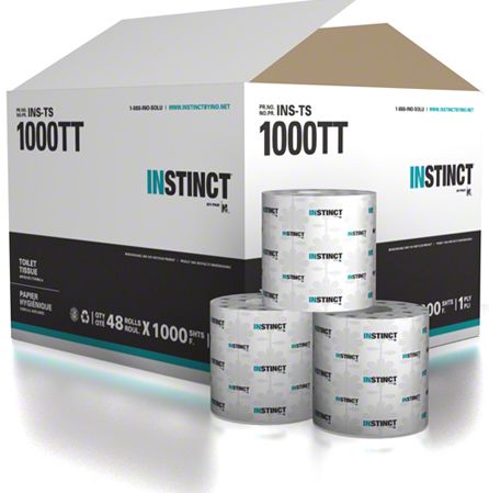 INO Instinct 1 Ply Bathroom Tissue - 3.62&quot;x4.25&quot;
