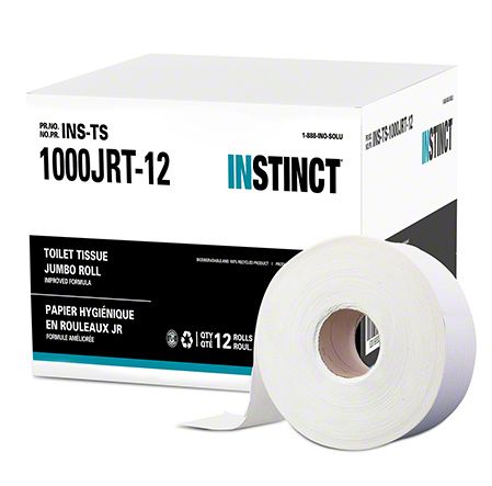 INO Instinct 2Ply High-Capacity JRT White Bath Tissue - 1000M&#39;