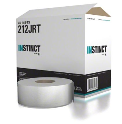 INO Instinct Jumbo Roll Toilet Tissue - 12Lb., White, 2 Ply