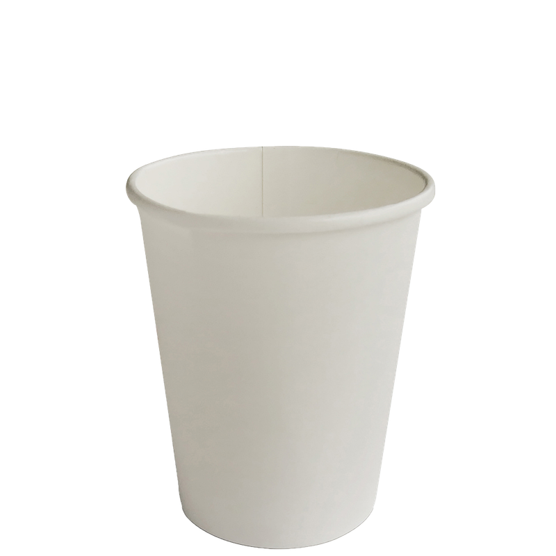 Single Wall Paper Cups - 8oz - White