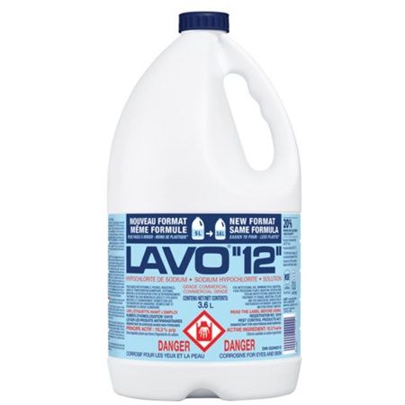 Lavo 12 Liquid Bleach 12% Sodium Hypochlorite - 3.6L