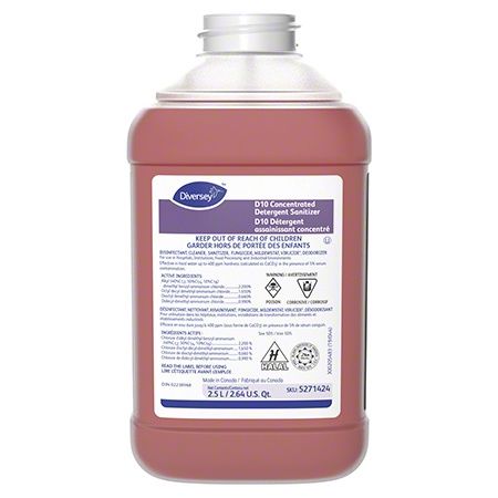 Diversey™ Suma® D10 Concentrated Detergent Sanitizer - 2.5 L J-Fill®