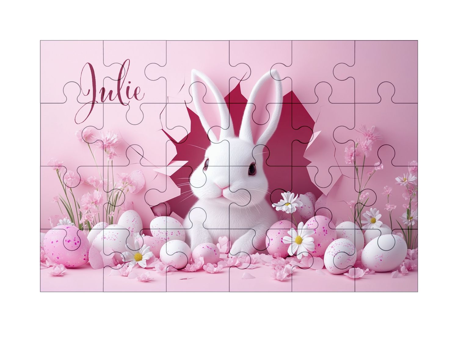 Gepersonaliseerde Paaspuzzel – Bunny met naam