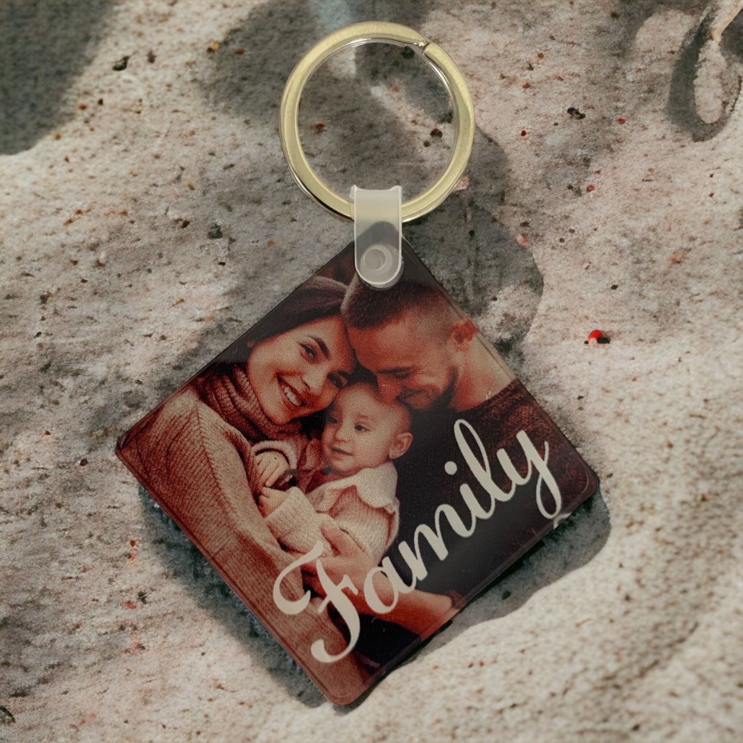 Sleutelhanger “Family Moments” – Vierkant met Foto