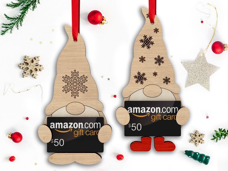 Houten kerstkabouter cadeaubonhouder – origineel kerstcadeau