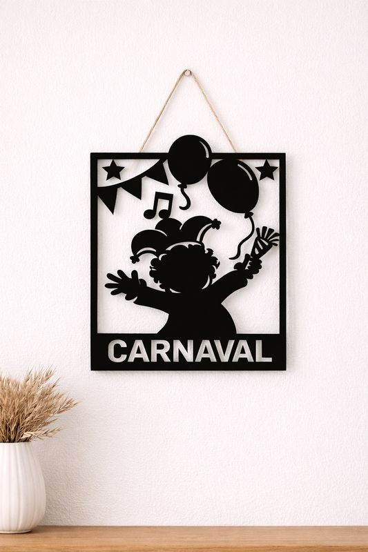 Houten Carnaval Wandbord Muurdecoratie