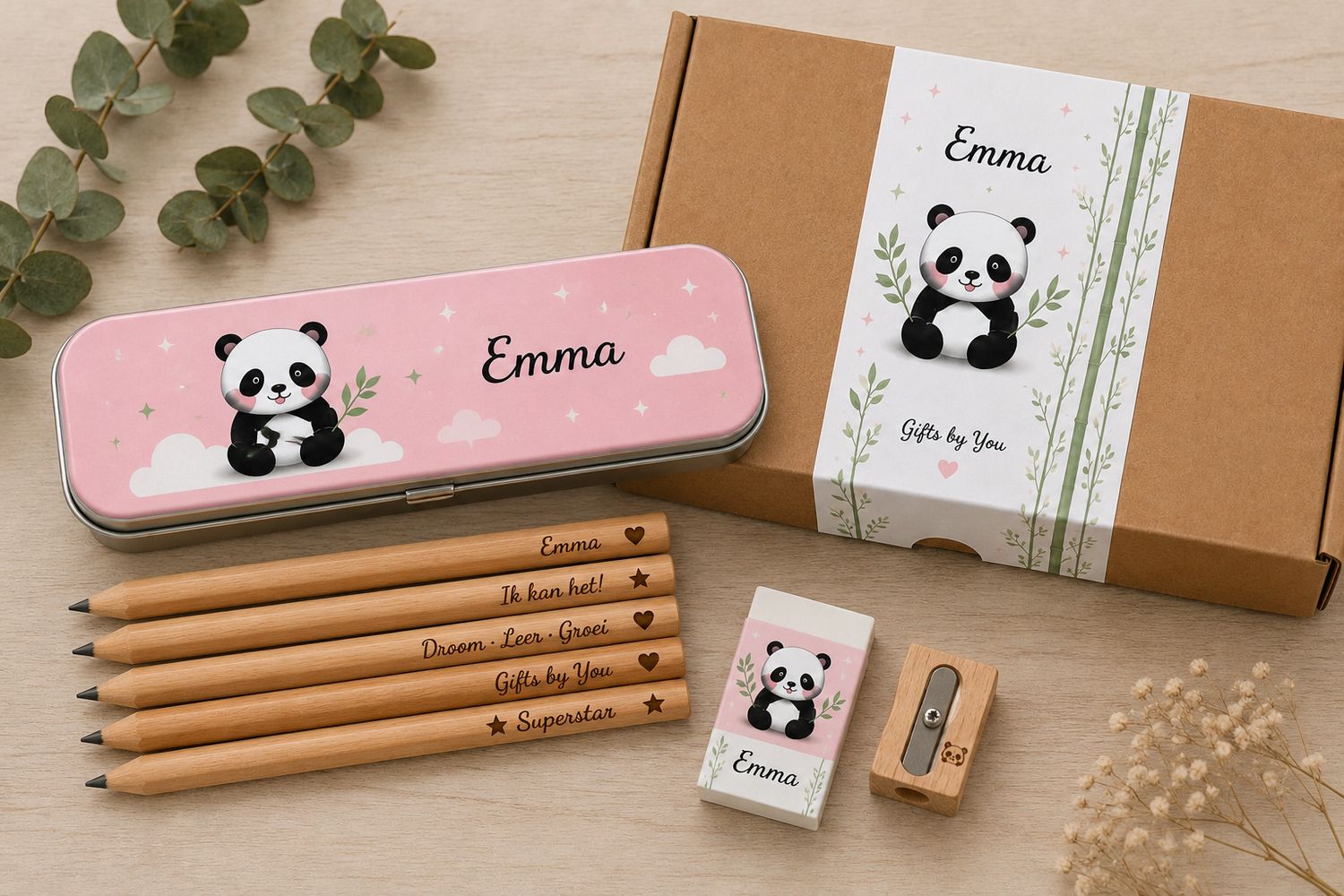 Gepersonaliseerde schrijfset