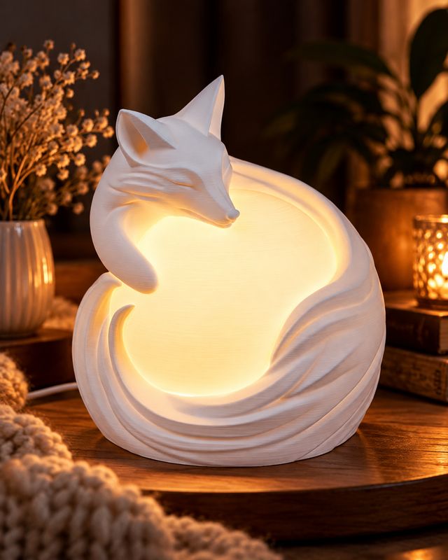 Lampka Nocna LED Lis RGBW z pilotem