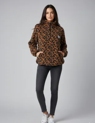 The Trek fleece in Dark Leopard