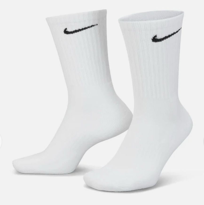 White Nike Socks 7-11uk 12pk