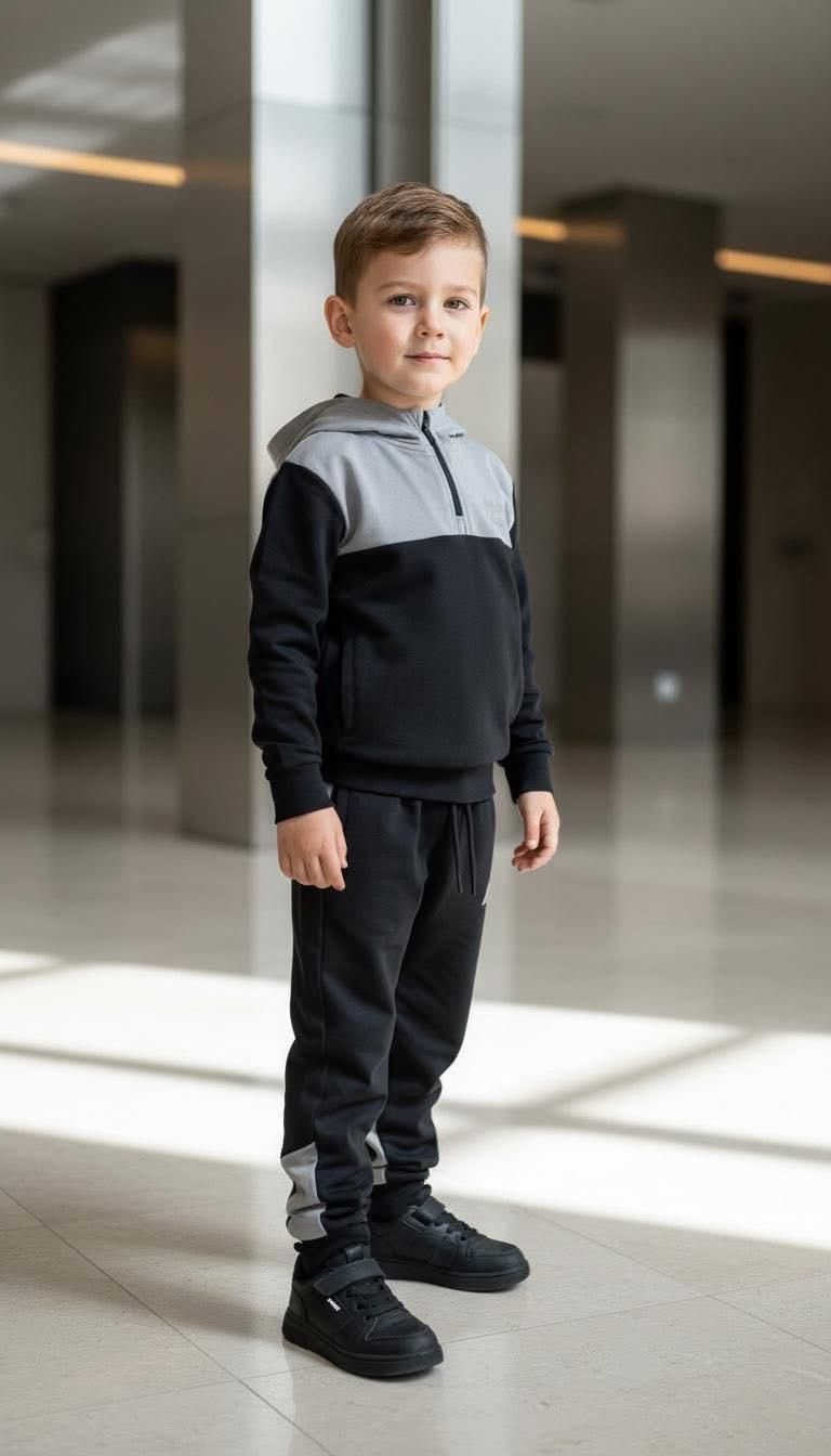 Kids Montirex half zip tracksuits