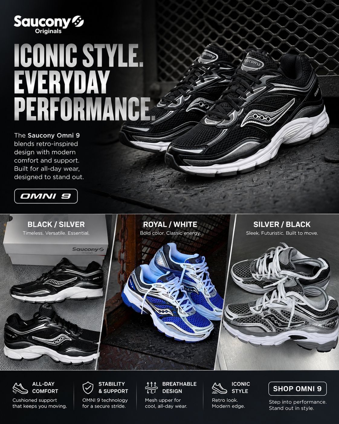 Saucony omni 9 progrid New Colourways