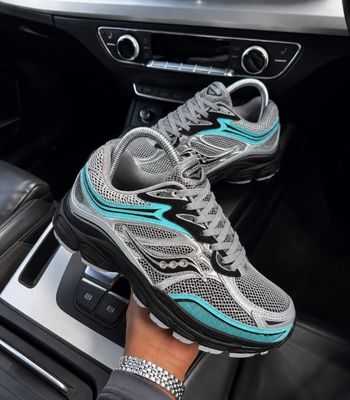 Sauconys Grey/Black &amp; Turquoise