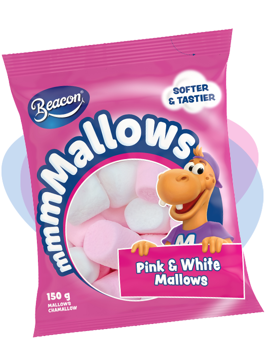 Beacon Mallows Pink &amp; White 150g