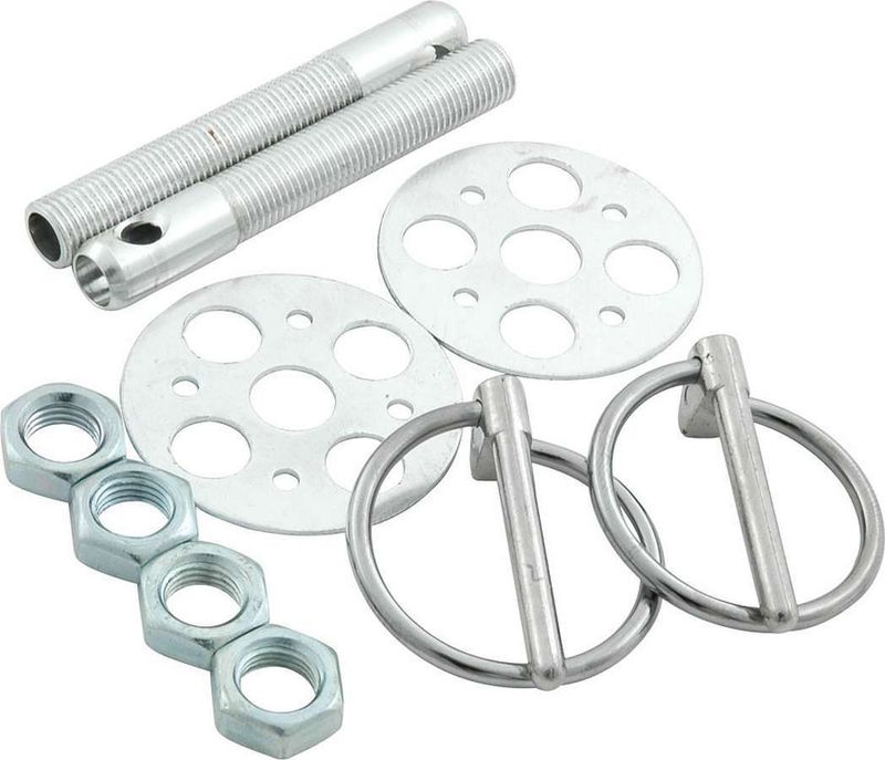 ALLSTAR PERFORMANCELW Alum Hood Pin Kit 3/8in Silver